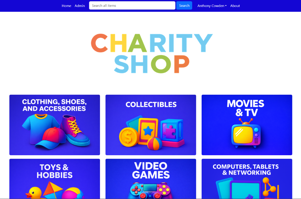 Charity Shop Project Image